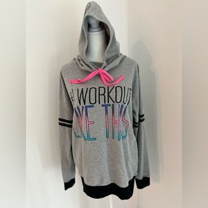 Material GirlGray Hoodie for practice & all your other plans. L Size